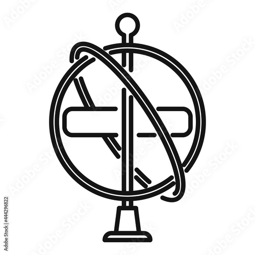 Gyroscope icon outline vector. Gyroscope sensor