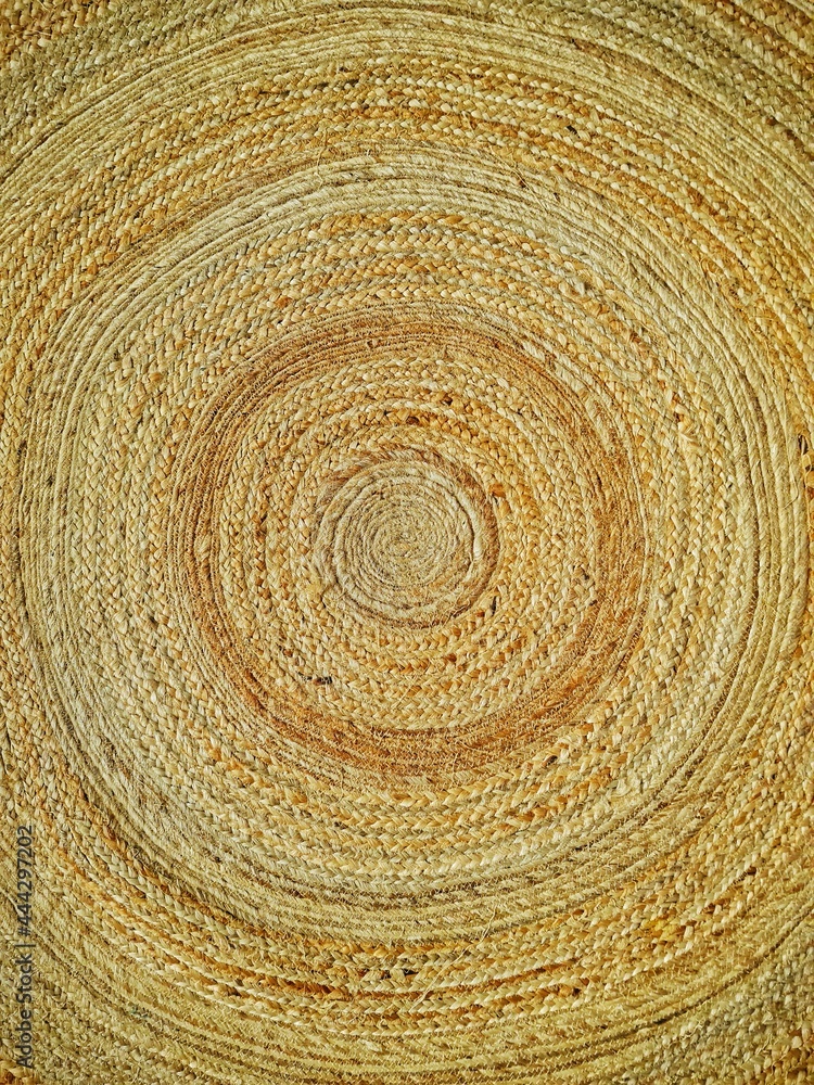 Fototapeta premium Tapis circulaire en jute 