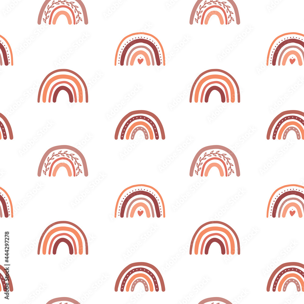 Boho rainbow seamless pattern. Good for banner, poster, flyer, greeting card, web design, print design. Vector illustration. Boho rainbow seamless pattern. Good for banner, poster, flyer, greeting card, web design, print design. Vector illustration.