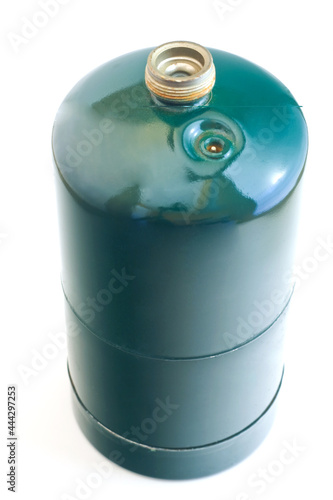 Small propane tank isolated on white
