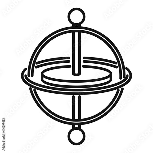 Gyro momentum icon outline vector. Accelerometer gyroscope