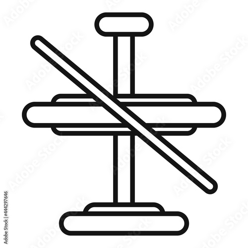 Metal gyroscope icon outline vector. Accelerometer orientation