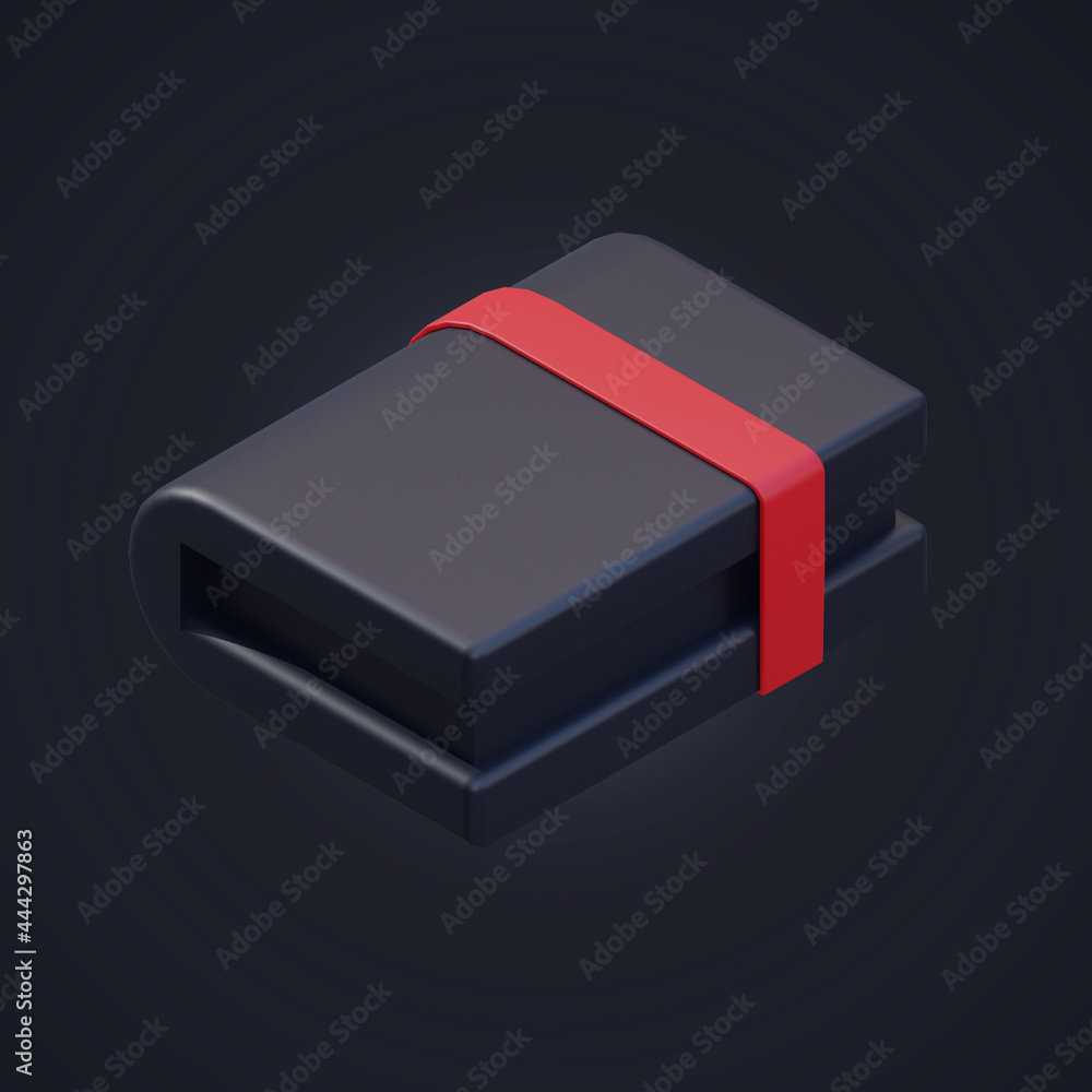 3d Rendering Black Cartoon Book Illustration 3d Rendering Black Cartoon Book Illustration