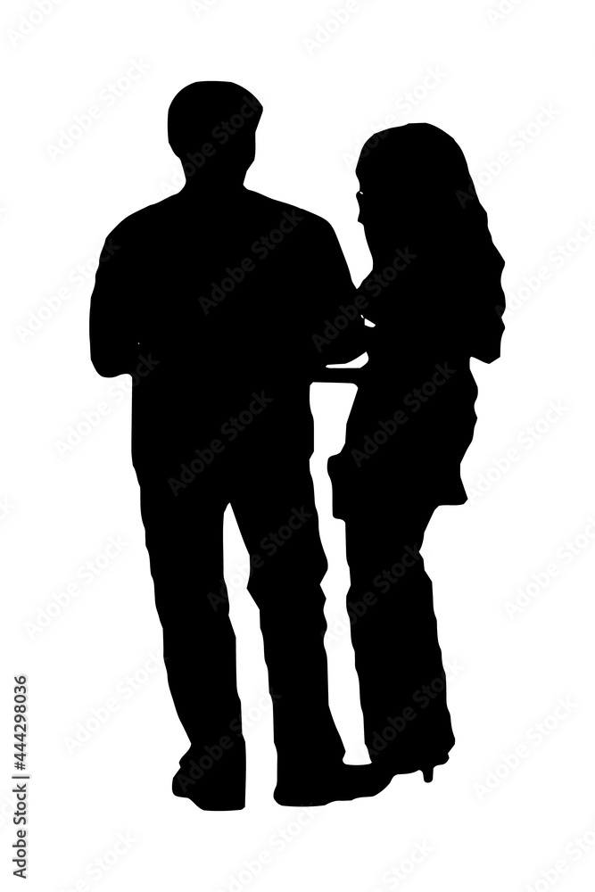 Business People Silhouette Set of 2 unique high-detailed silhouettes