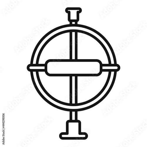Aviation gyroscope icon outline vector. Accelerometer sensor