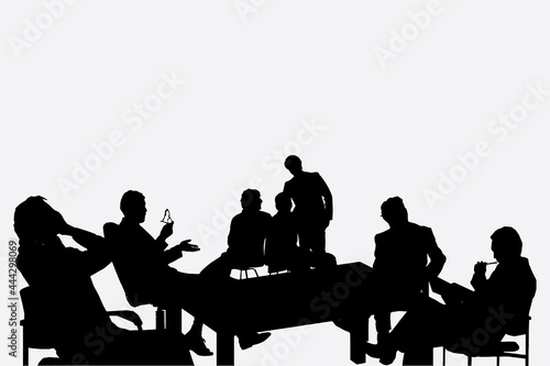 Business People Silhouette Set of 7 unique high-detailed silhouettes