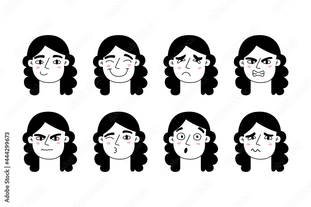 Woman face expression Girl face facial expressions Woman face expression Girl face facial expressions