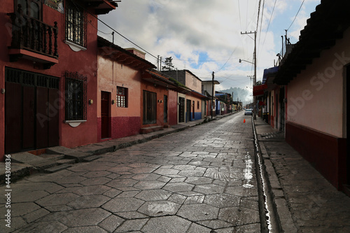 The colonial houses of the town of San Cristobal della Casas, Mexico