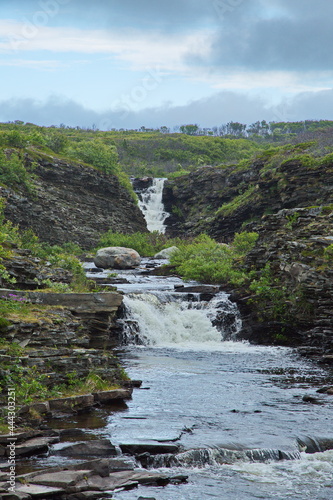 Small waterfall in the tundra.