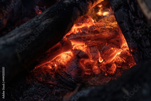 flaming bonfire