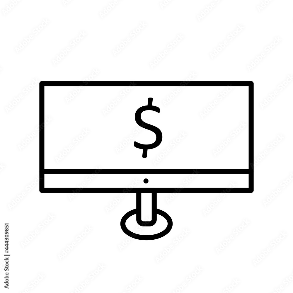 Money Analysis Linear Vector Icon Design Money Analysis Linear Vector Icon Design