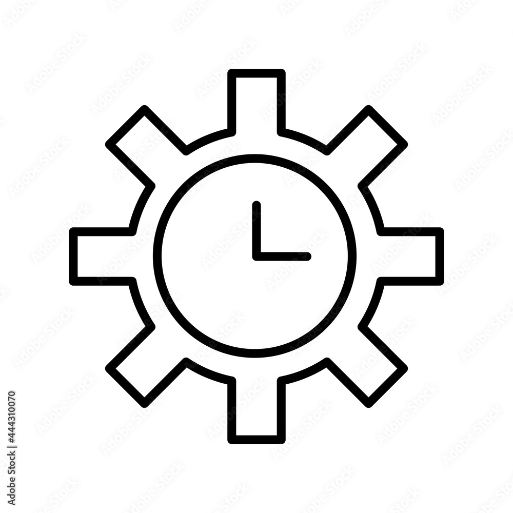 Time management Linear Vector Icon Design Time management Linear Vector Icon Design