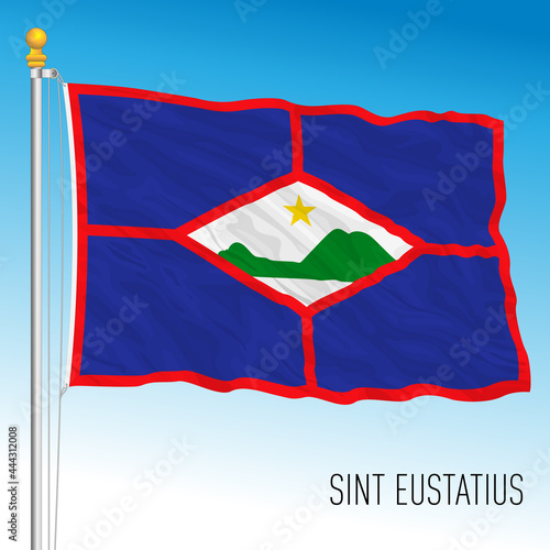 Sint Eustatius official national flag, Dutch Antilles, vector illustration