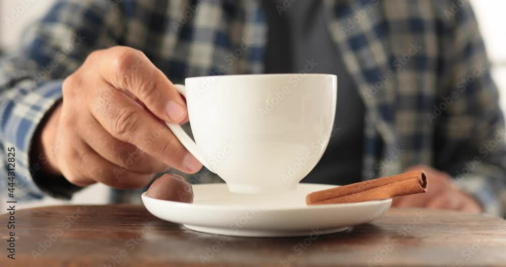cup of coffee on hand cup of coffee on hand