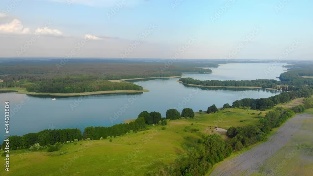 panoramic landscape with a beautiful lake on a summer day (aerial shot) panoramic landscape with a beautiful lake on a summer day (aerial shot)