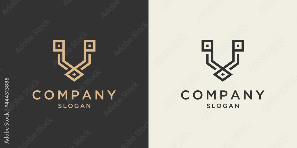 Letter v tech logo. initial v eye logo Letter v tech logo. initial v eye logo