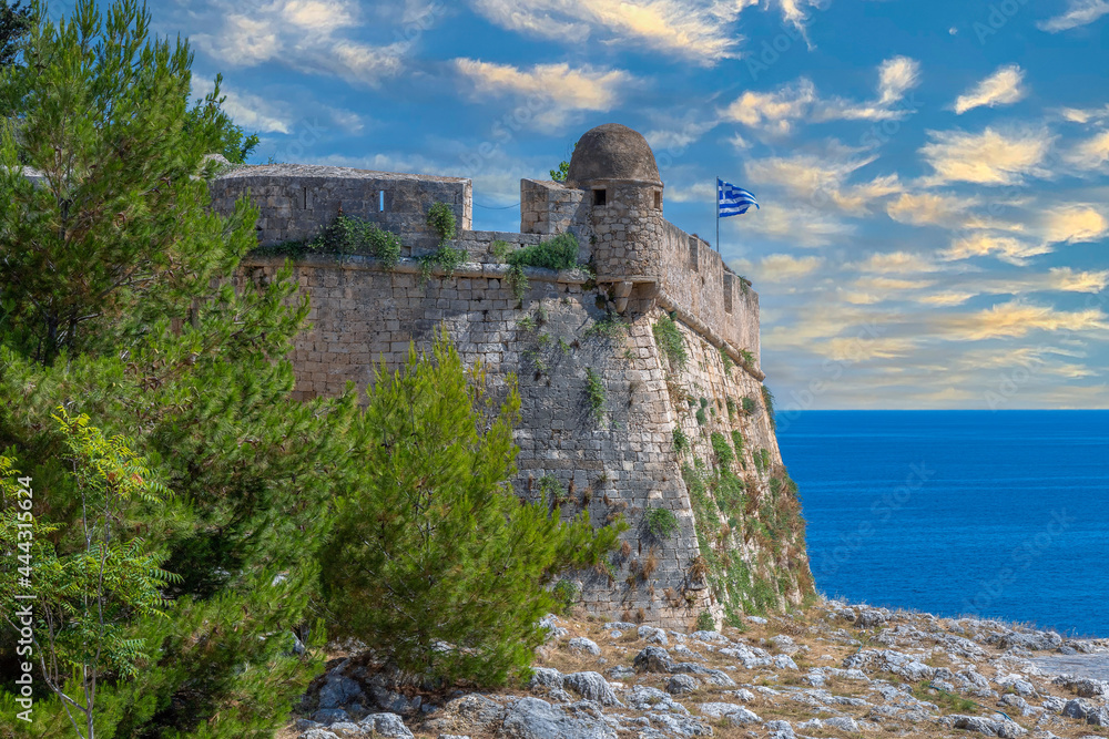 Venetian Fortezza Castle, the citadel of the city of Rethymno in Crete, Greece
