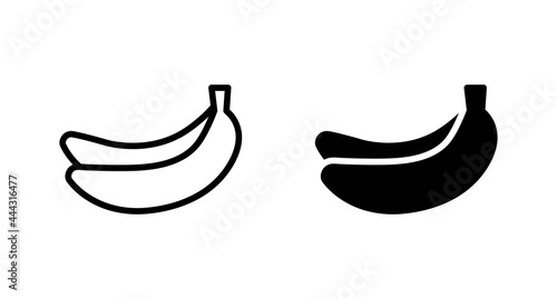 Banana icon vector for web, computer and mobile app