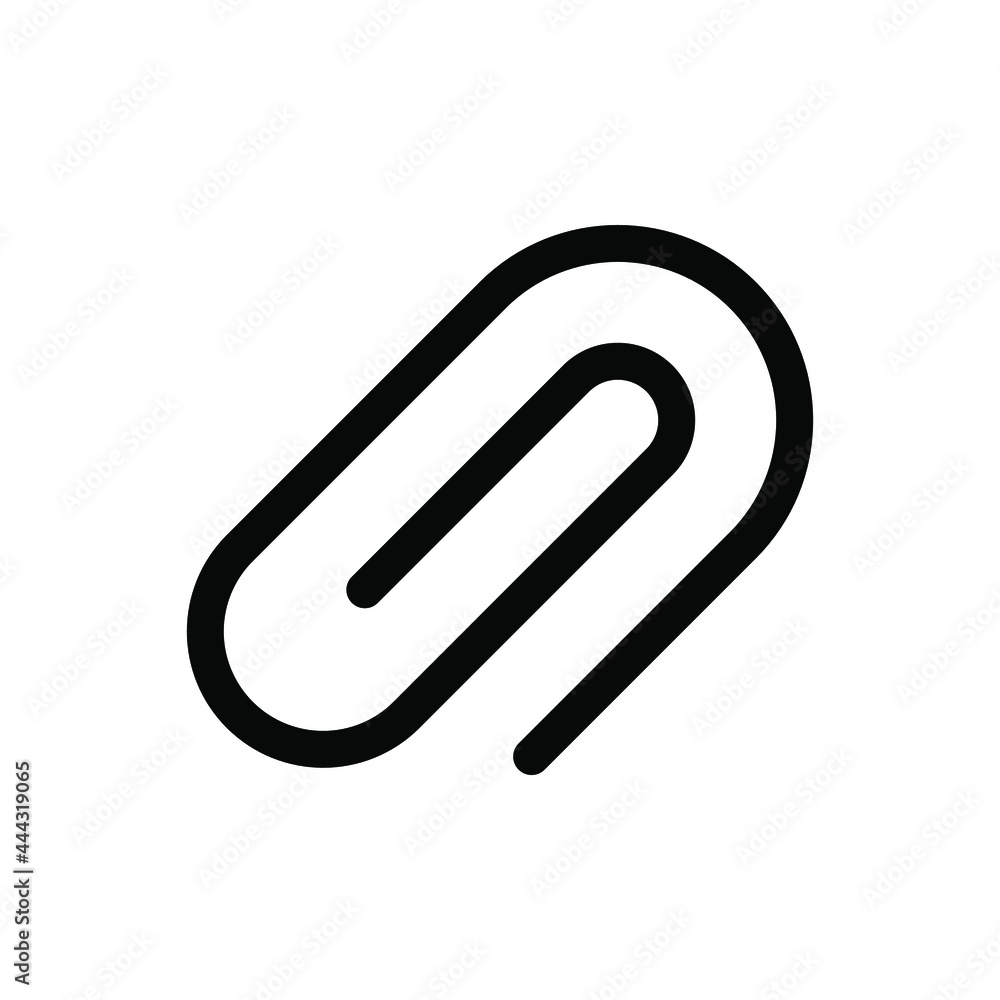 Attachment icon vector png isolated on white background Attachment icon vector png isolated on white background