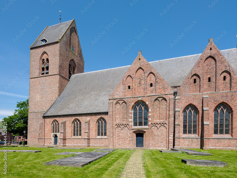 >>>HISTORICAL<<< De uit 1217 daterende kerk van Loppersum , Groningen Province The Netherlands 