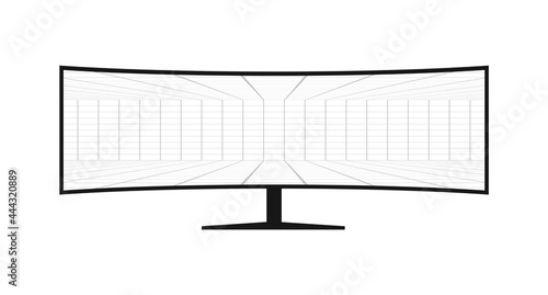 Big curve monitor design