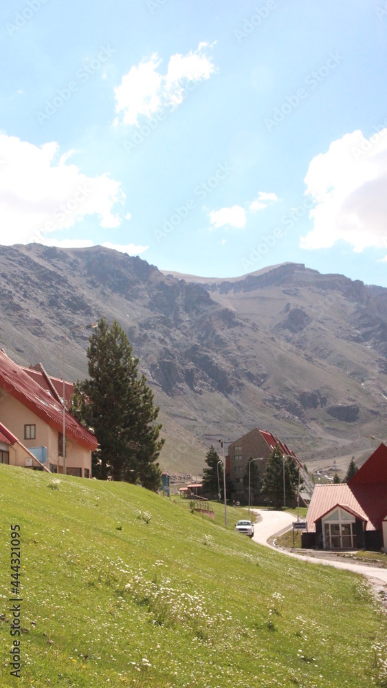 house on the mountain, landscape