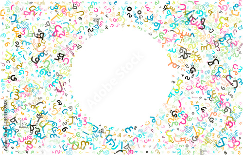Colorful vector background made from Arabic alphabets, letters or characters in flat style.