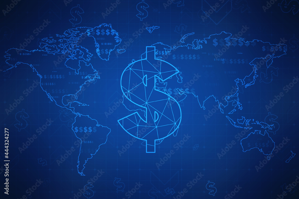 Naklejka premium 2d rendering usd Dollar symbol 