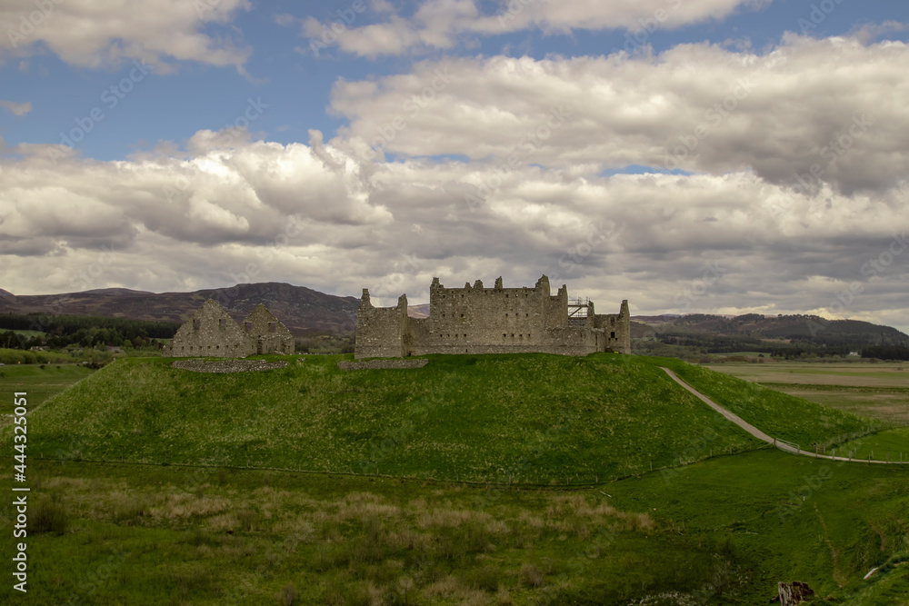 The historic Ruthven Barracks near Badenoch in the Scottish Highlands, UK