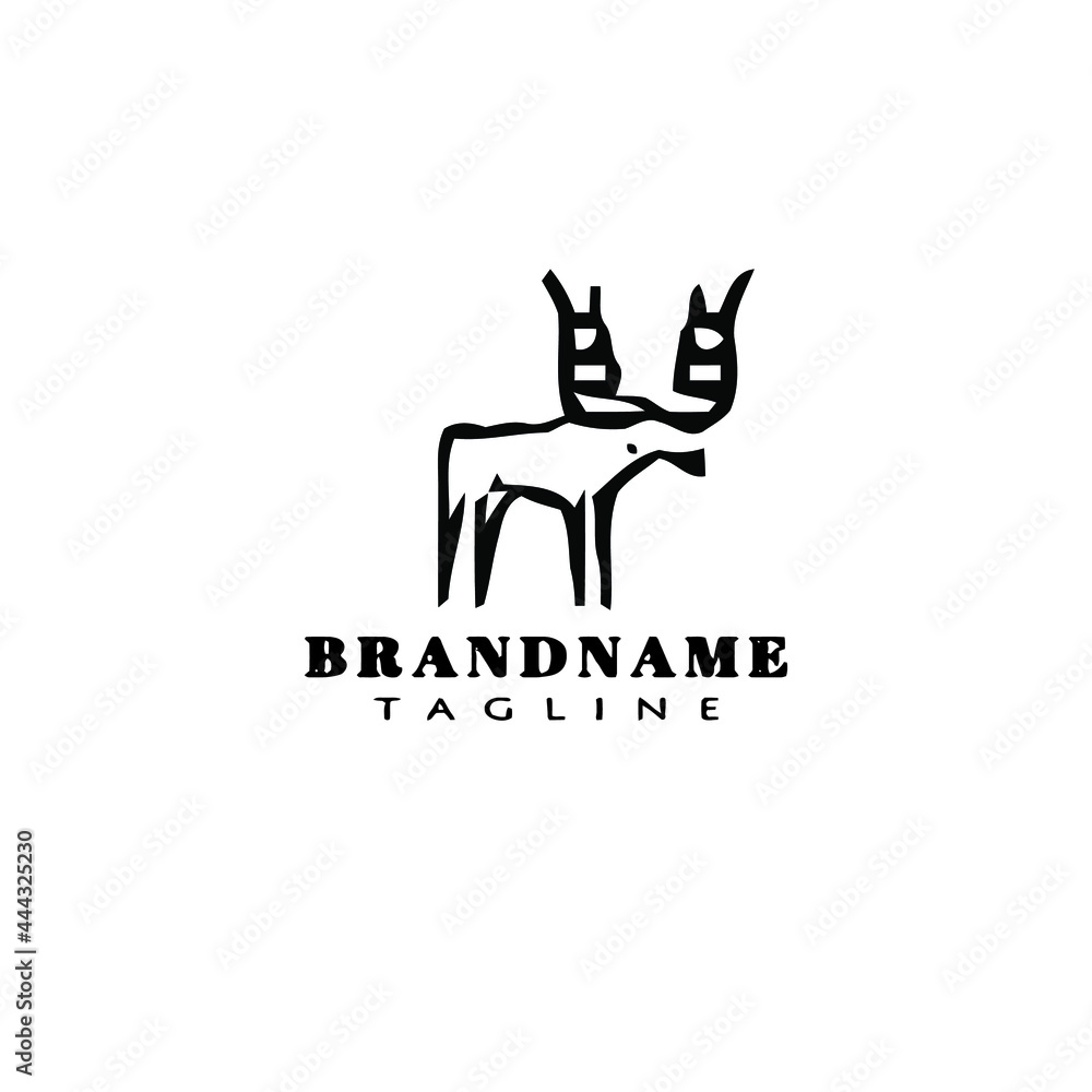 simple deer logo icon design vector illustration simple deer logo icon design vector illustration
