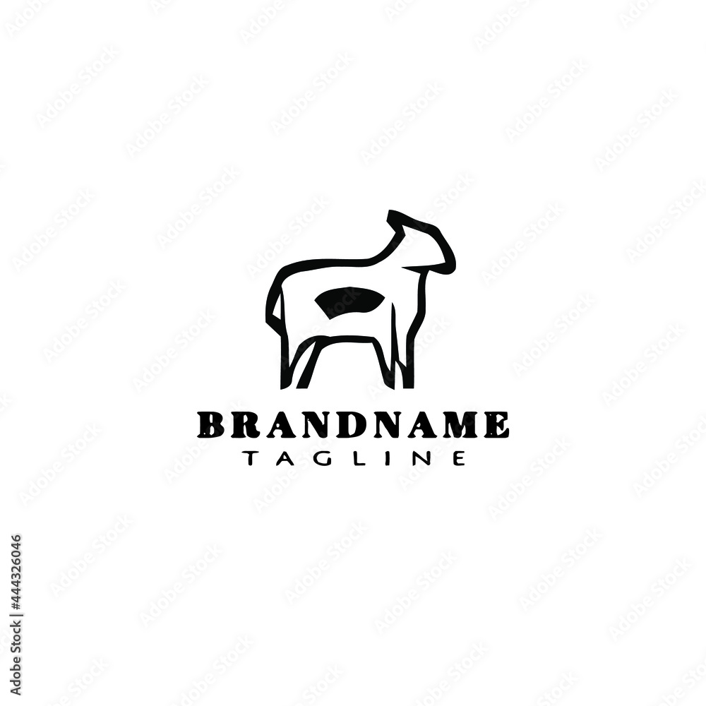 cute goat logo icon design vector illustration