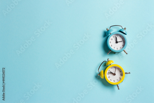 Yellow and blue vintage clock in the form of symbols of Ukraine in honor of Independence Day of Ukraine