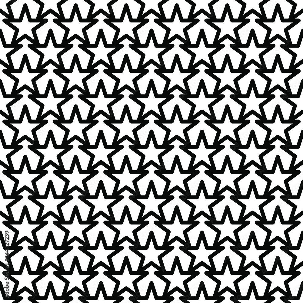Pattern black stars. Vector pattern. Seamless pattern. Pattern black stars. Vector pattern. Seamless pattern.