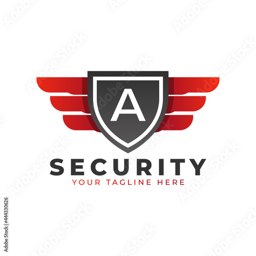 Free Download Security Logo. Initial A with Wings and Shield Icon. Car and Automotive Vector Logo Template - GFXLoad