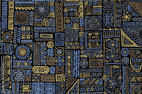 Traditional african vector seamless pattern design
