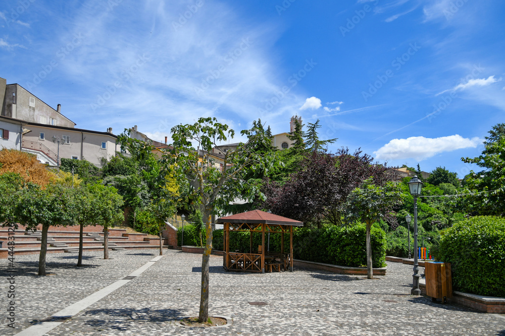 The public garden of Vallata, a village in the Campania region of Italy.