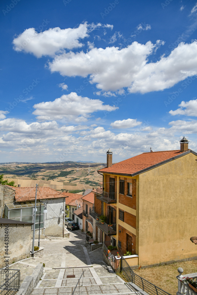 Panoramic view of Vallata, a medieval village of Campania region in Italy.