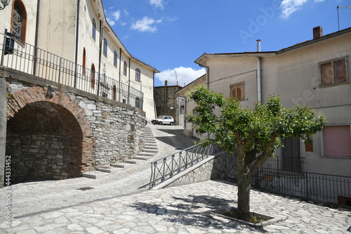 Vallata  Italy  July 3  2021. A street between the old houses of a medieval village in Campania region.