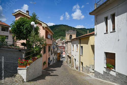 Fototapeta Naklejka Na Ścianę i Meble -  A street between the old houses of Carife, a medieval village in Campania region.