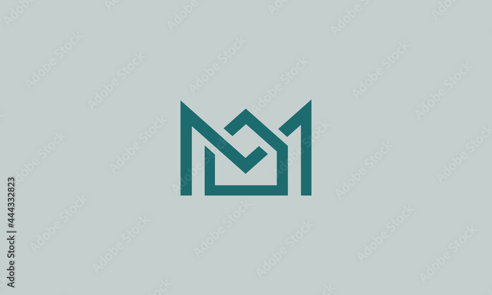 Letter M line logo design. Linear creative minimal monochrome monogram ...