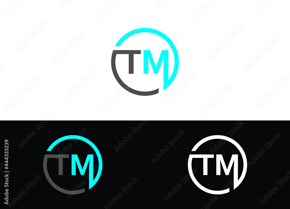 Initial Letter TM Logo or Icon Design Vector Image Template Initial Letter TM Logo or Icon Design Vector Image Template