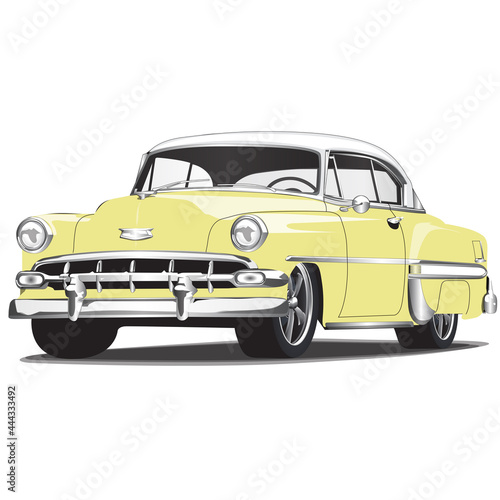 1950 s Vintage Classic Car Illustration