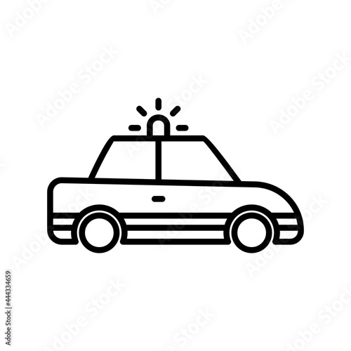 Police car Vector Line Icon Design