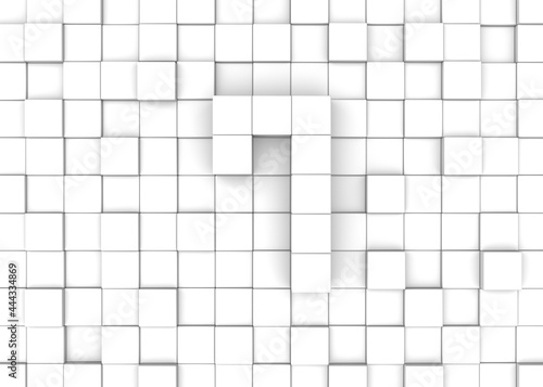 Cube block number 7 background
