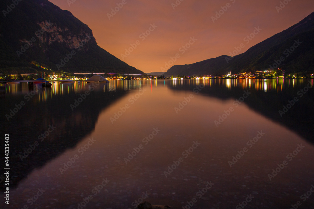 Lake of Lugano by night