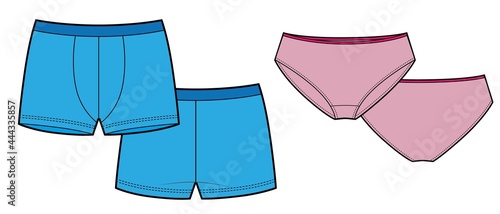Classic woman lingerie panties underwear and mens boxer shorts briefs underpants