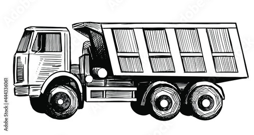 illustration of a truck for transportation, vector icon