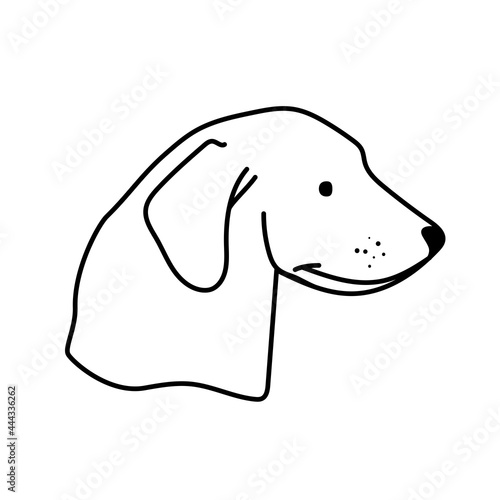 dog profile line style