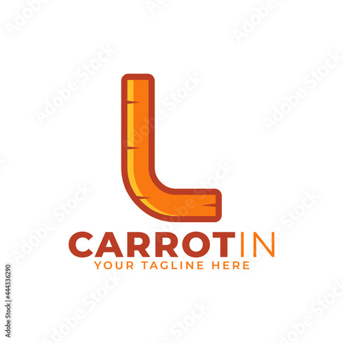 Initial Letter L Carrot Logo Design Vector. Designed for Web Site Design, Logo, App, UI