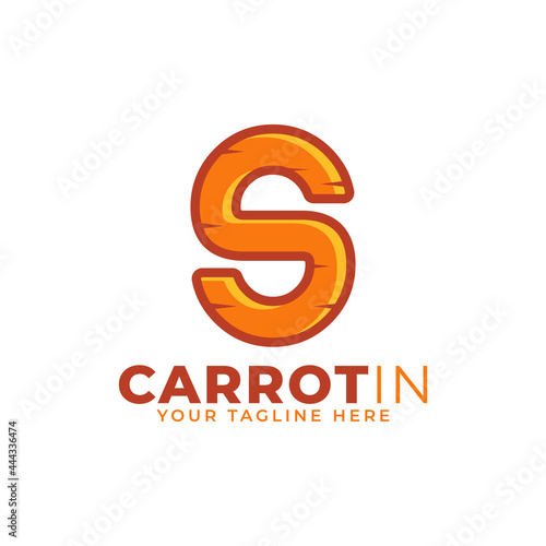 Initial Letter S Carrot Logo Design Vector. Designed for Web Site Design, Logo, App, UI
